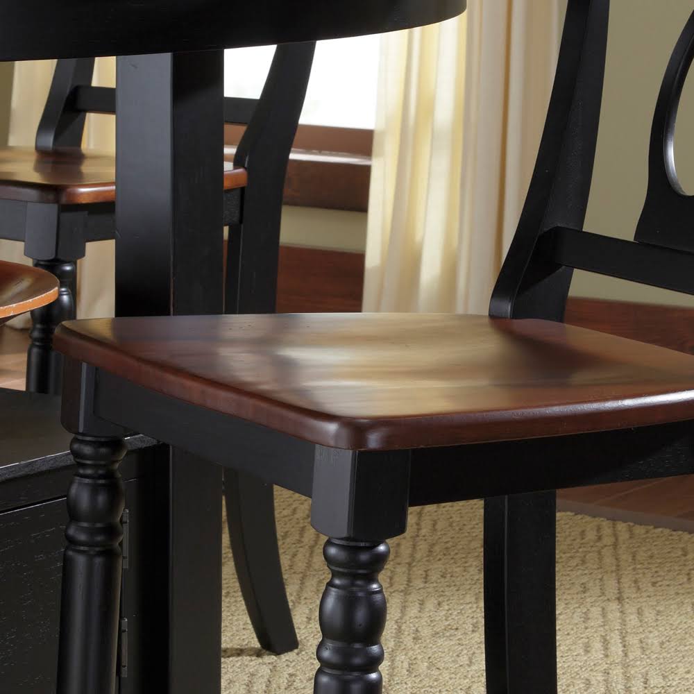 Oak-Black Side Chair, Set of 2 U5065