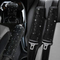 Soft Velvet Seat Belt Shoulder Pads with Rhinestones 4 Pack Set G813018