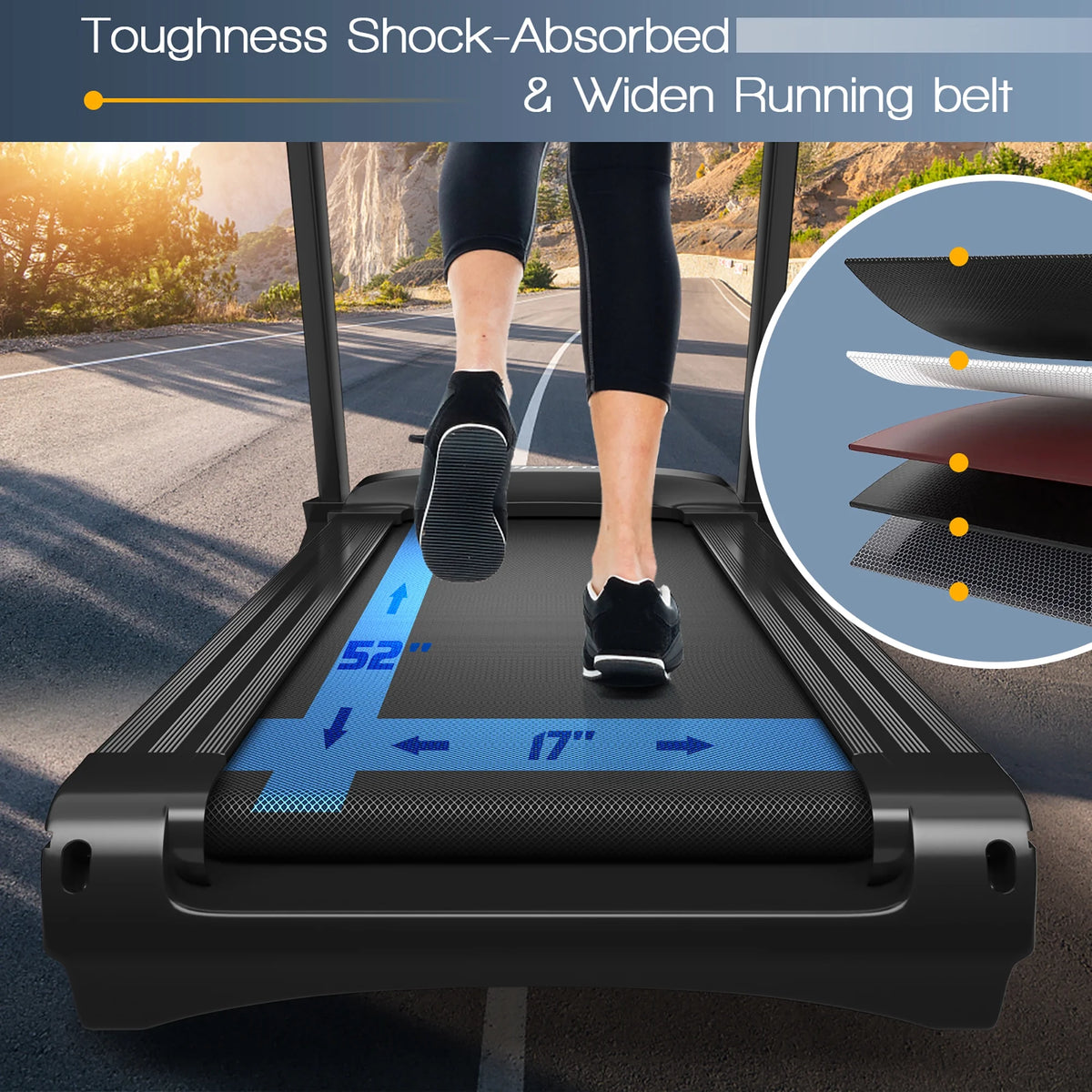 3.75HP Electric Folding Treadmill with Auto Incline K624091