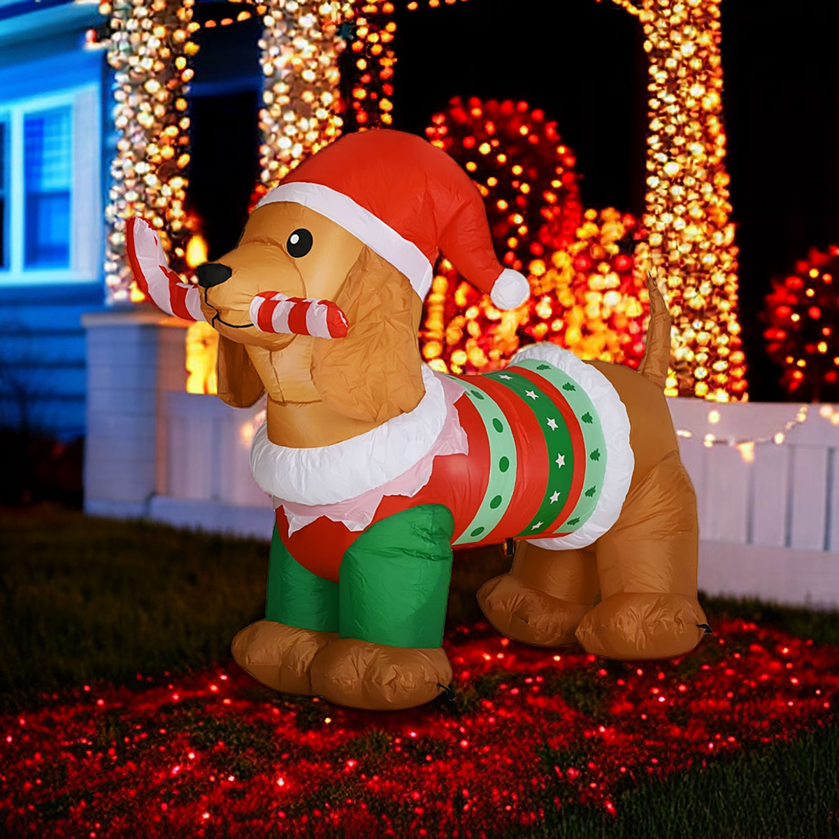 5ft Inflatable Dog with Led Lights F44048