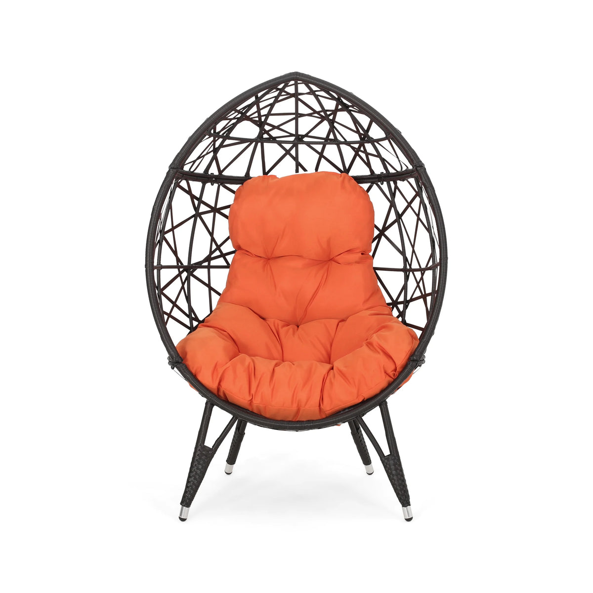 Indoor Wicker Teardrop Chair with Cushion T808239