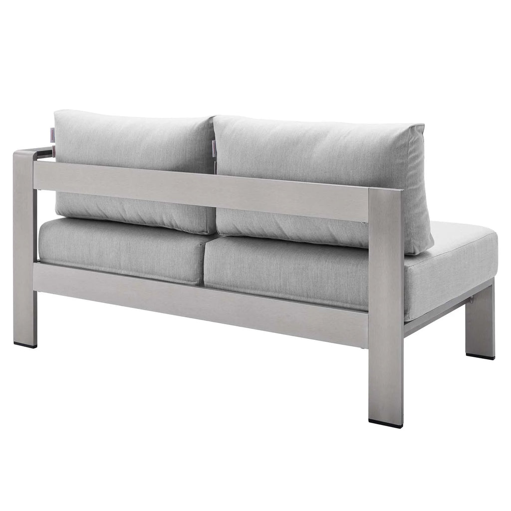 8 Piece Outdoor Patio Sectional Sofa Set in Silver Gray G67454