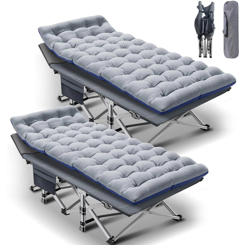 Folding Camping Cot with Cotton Pad & Carry Bag X24858