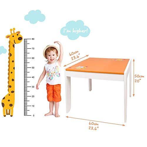 Orange Owl Wooden Kids Table and Chair Set T86630