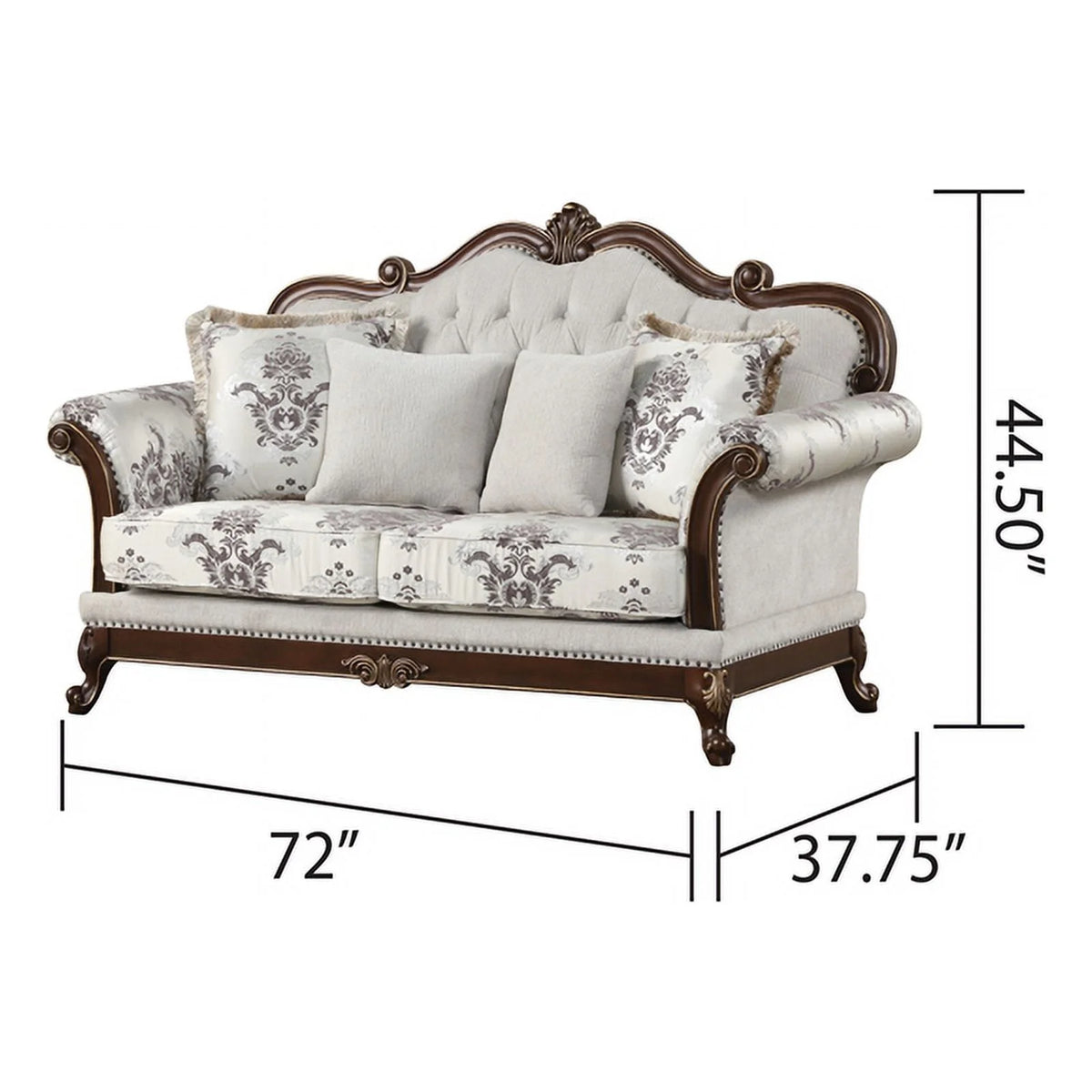 White 2PC Tufted Living Room Set T656