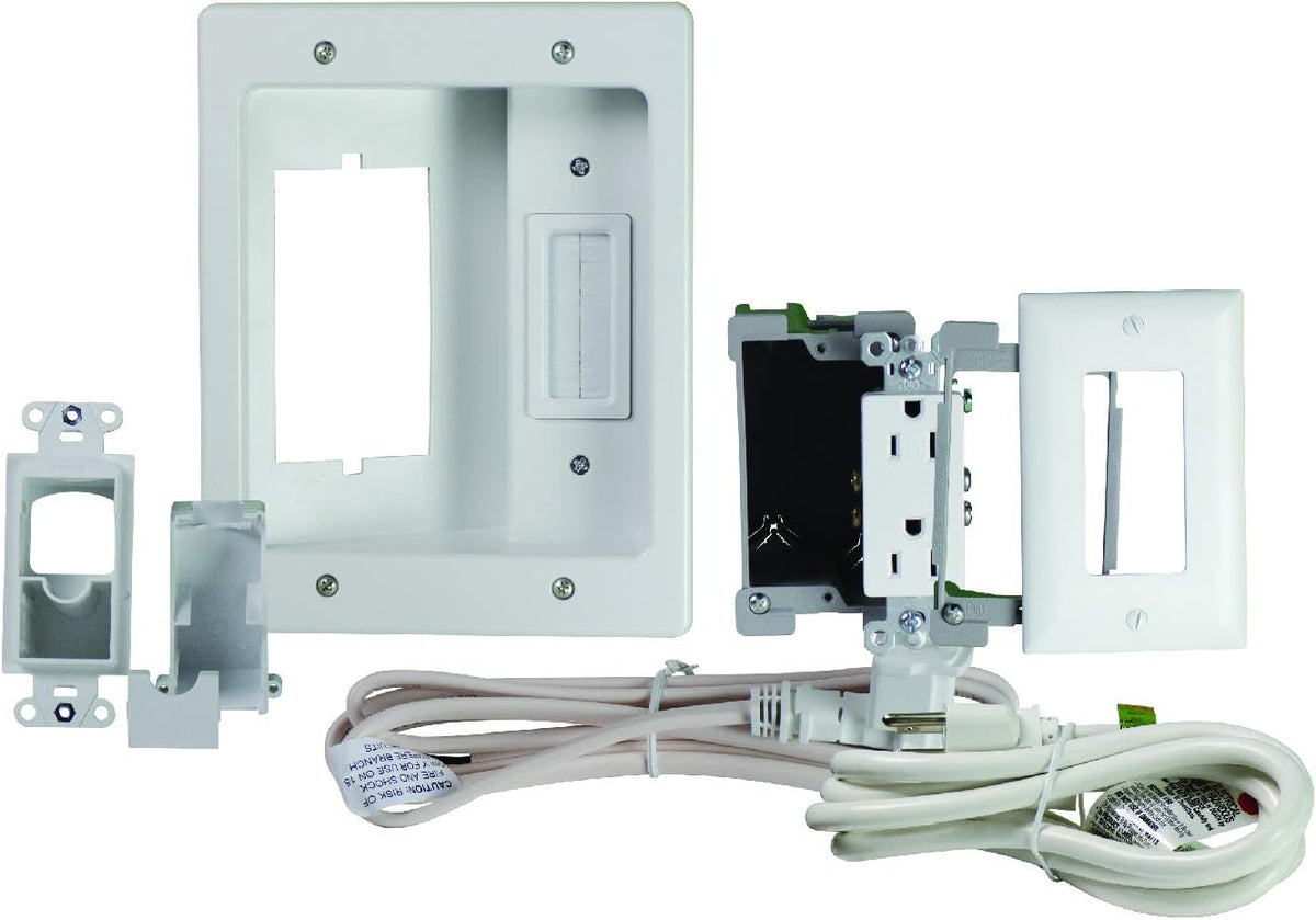 White In Wall TV Power Kit 6ft Length Pack of 2 L530