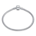 Sterling Silver Snake Chain Charm Bracelet D259