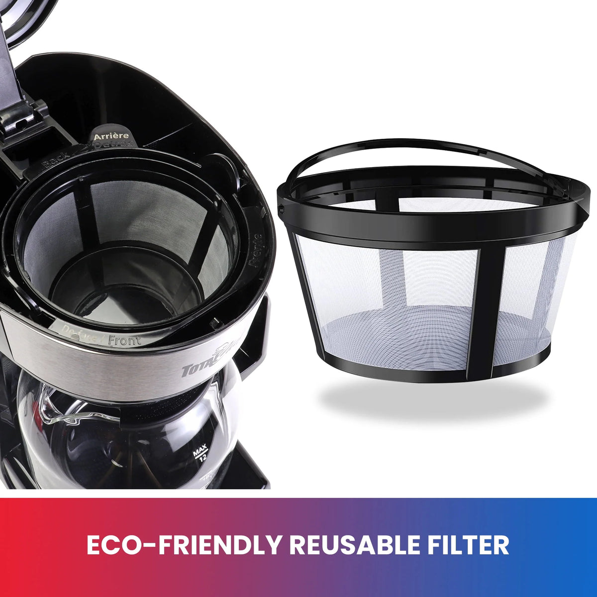 12 Cup Programmable Coffee Maker with Reusable Filter J361