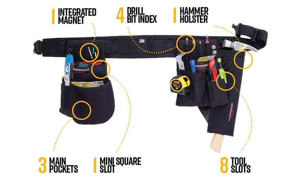 Trim Carpenter Tool Belt, Ranger Green, Medium S43863