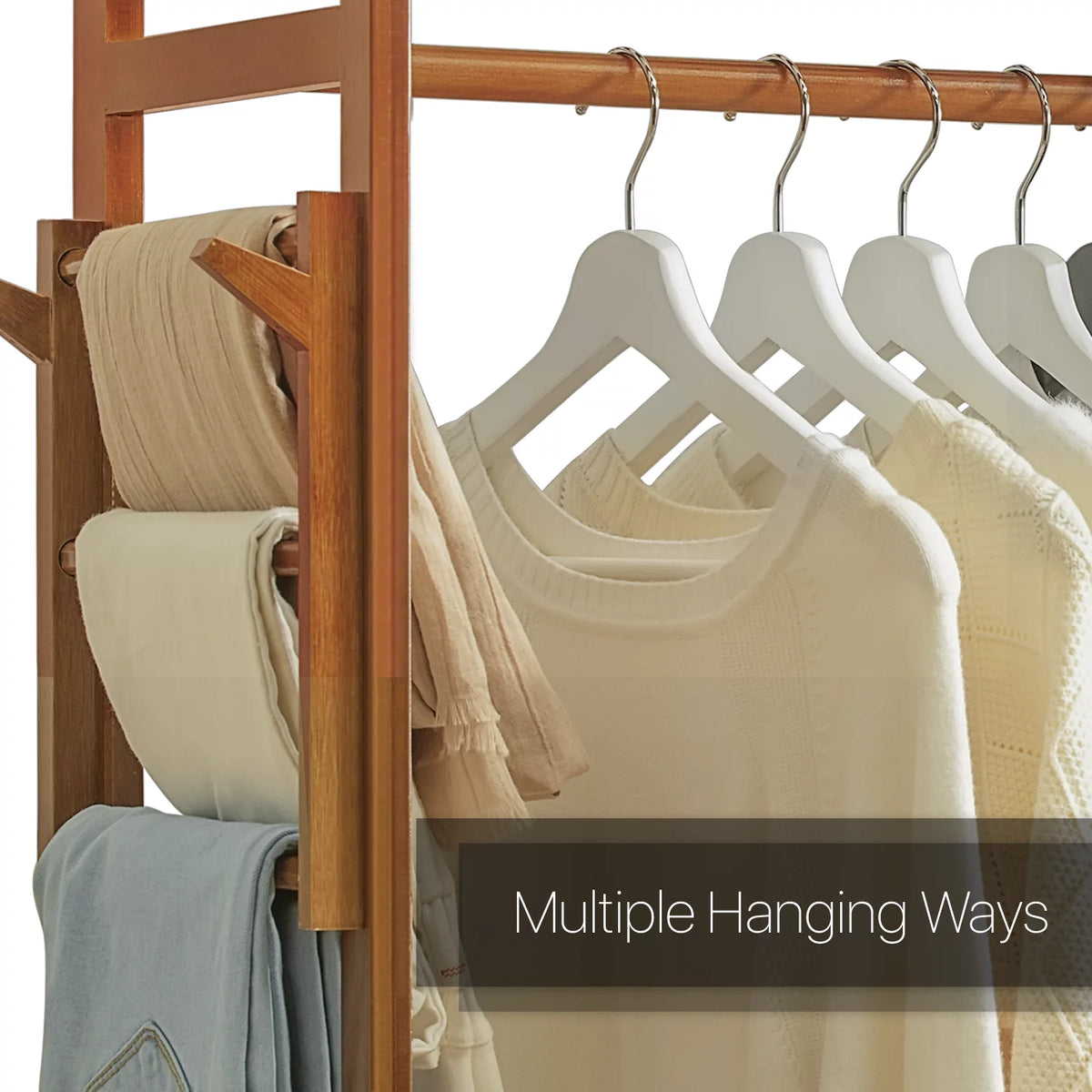 Bamboo 6 Tiers Coat Pants Rack E8998