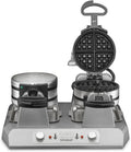 Double Side Belgian Waffle Maker, Non Stick Plates, 75 Waffles Per Hour S91120