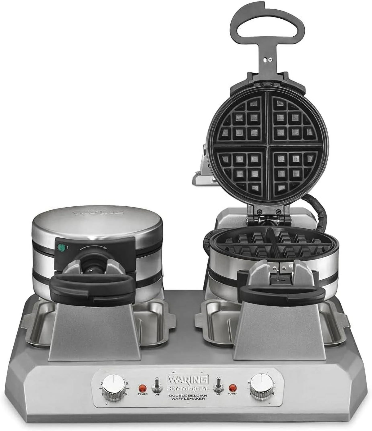 Double Side Belgian Waffle Maker, Non Stick Plates, 75 Waffles Per Hour S91120