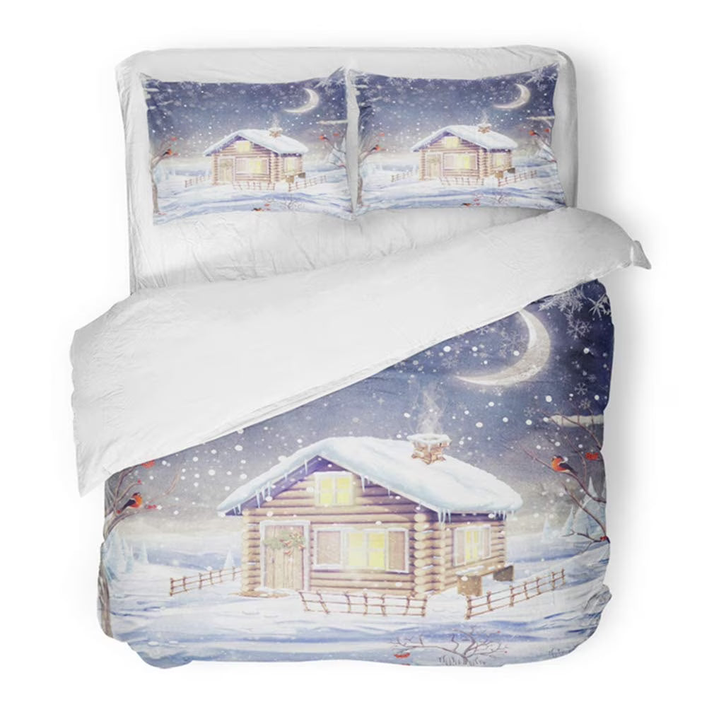 Twin Size 3 Piece Bedding Set Blue Duvet Cover with 2 Pillowcase O88674