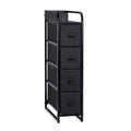 Black Grey 4 Drawer Narrow Dresser V713146