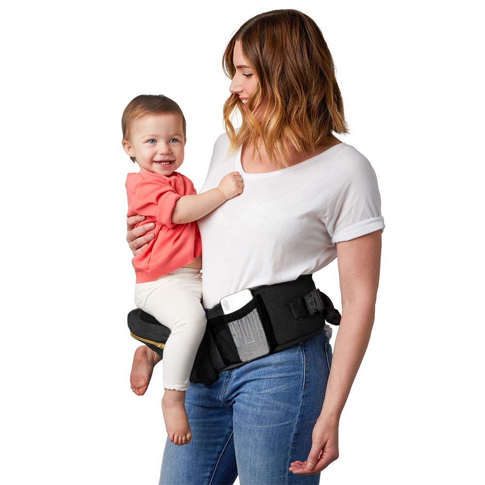 Black Ergonomic Hip Seat Baby Carrier I9402