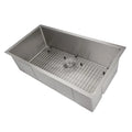 36 in. Undermount Single Bowl Stainless Steel Kitchen Sink with Bottom Grid Z990