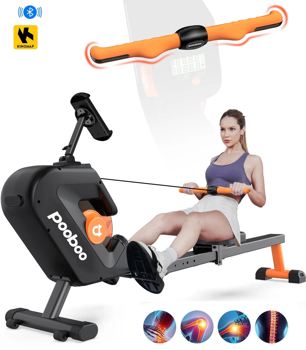 Foldable Magnetic Rowing Machine 8 Level Resistance Q1473