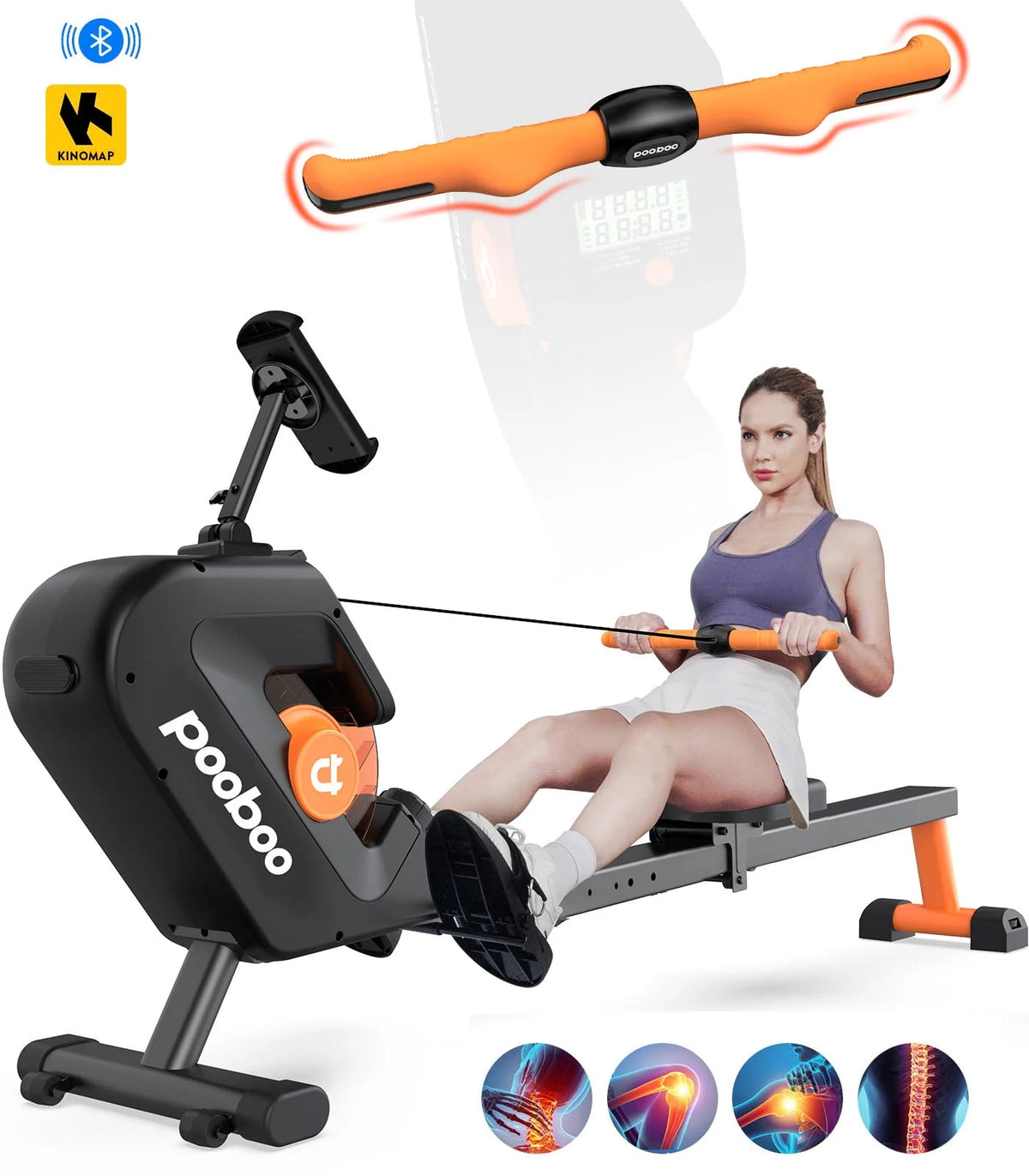 Foldable Magnetic Rowing Machine 8 Level Resistance Q1473
