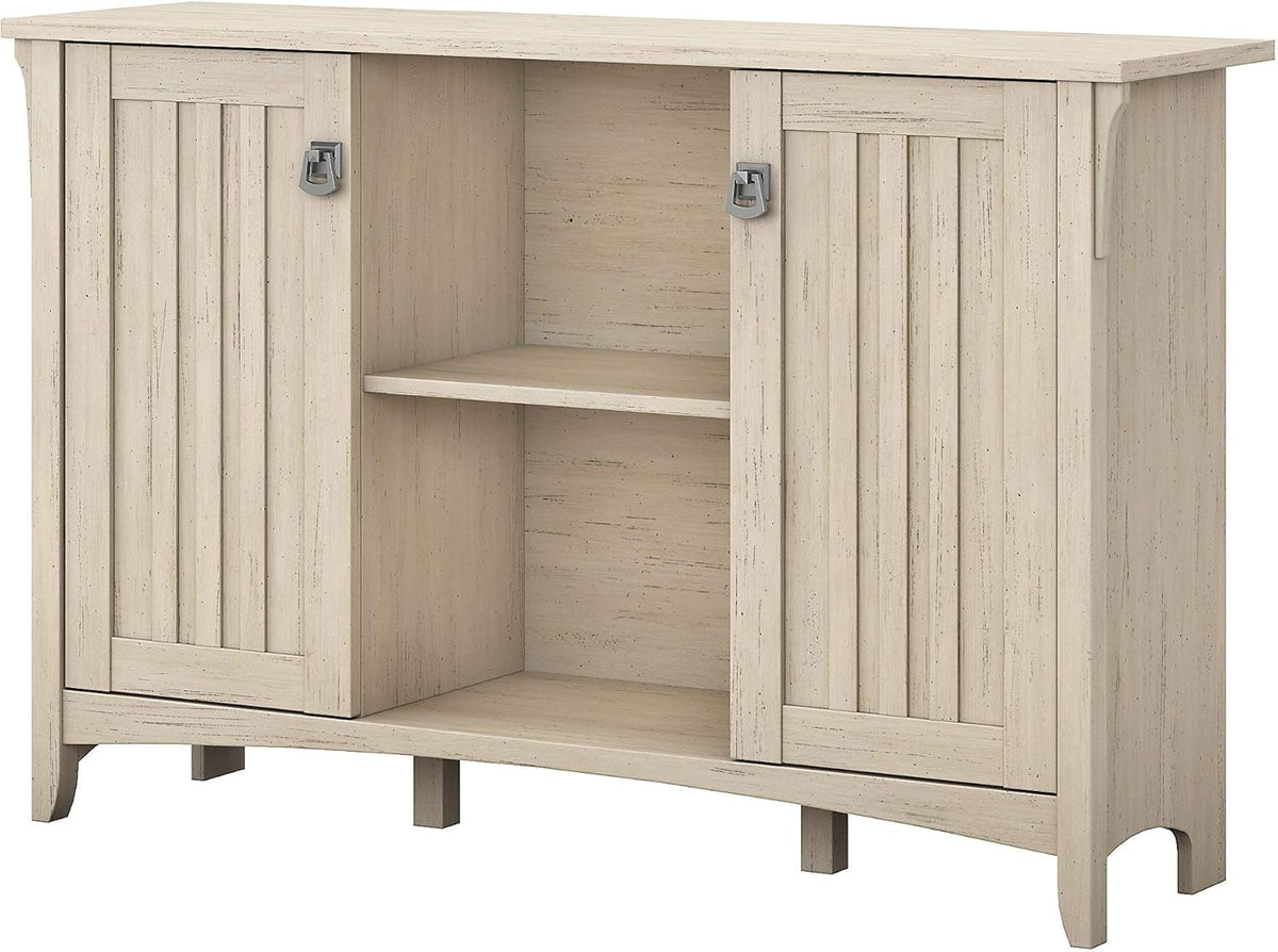 Antique White Accent Storage Cabinet with Doors C465