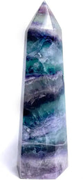 Natural Rainbow Fluorite Quartz Crystal Obelisk Point Healing Wand R613868