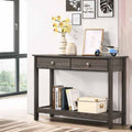 Rustic Grey 2-Drawer Sofa Table L610126