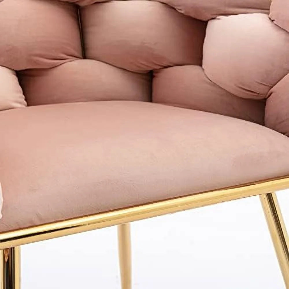 Velvet Accent Chair with Gold Legs Q330811