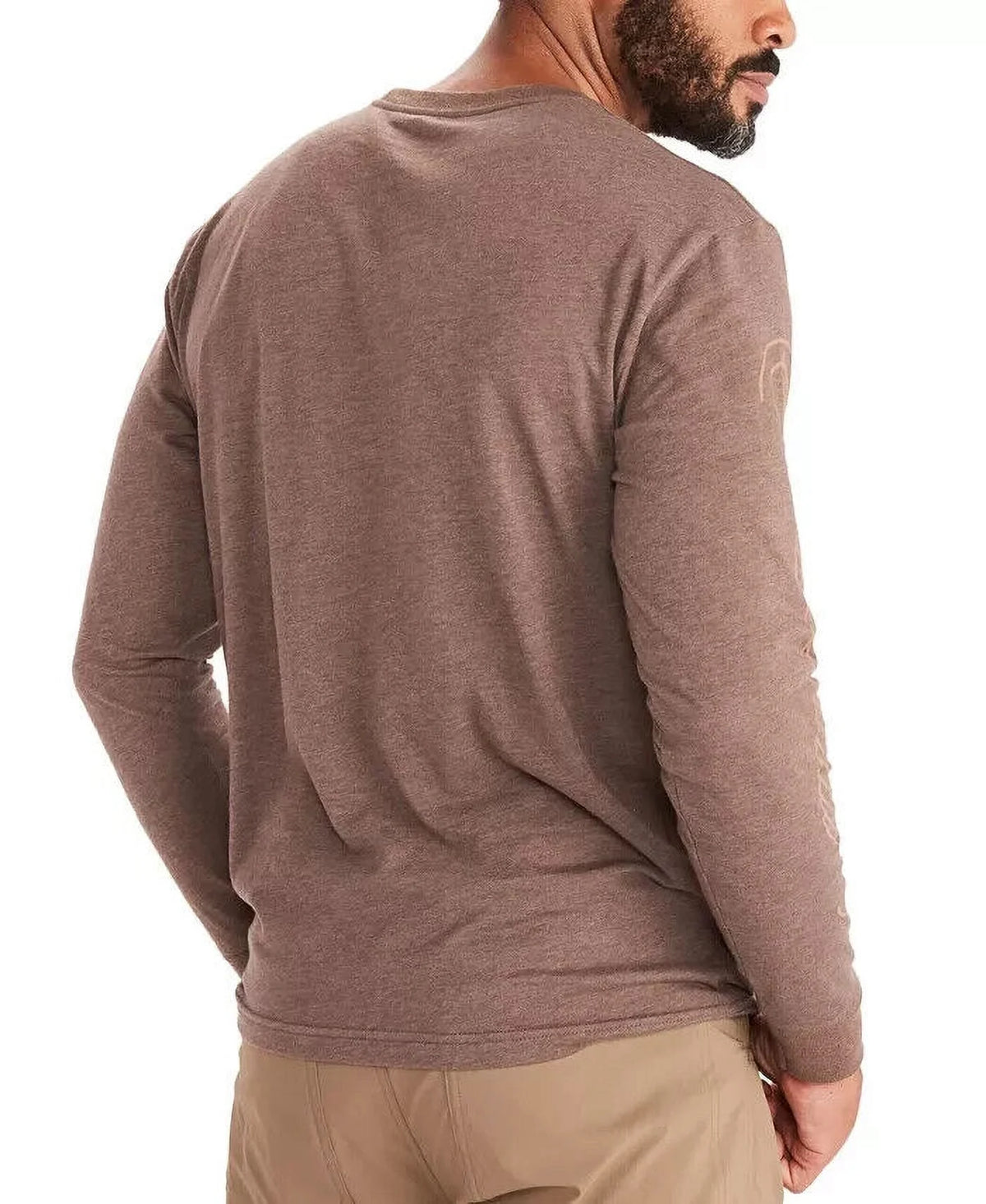 Brown Heather Long-Sleeve T-Shirt T4238
