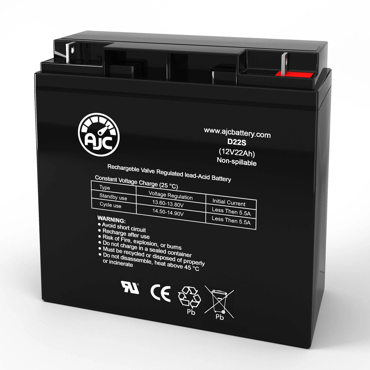 12V 22Ah Mobility Scooter Battery H488
