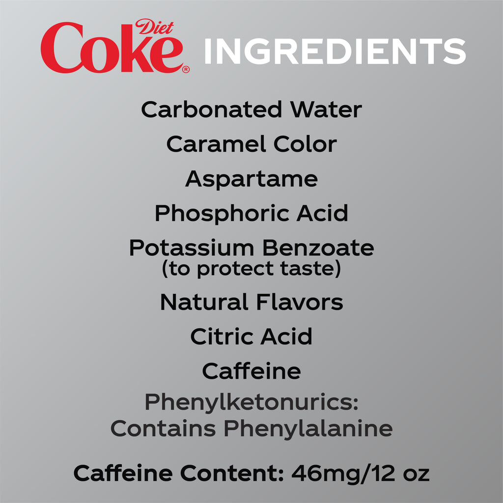 20 Pack Diet Coke Soda Soft Drink, 12 fl oz W3992