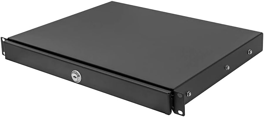 3U Rack Mount Drawer 14" Deep Steel Storage Drawer Black Pack of 2 V789244