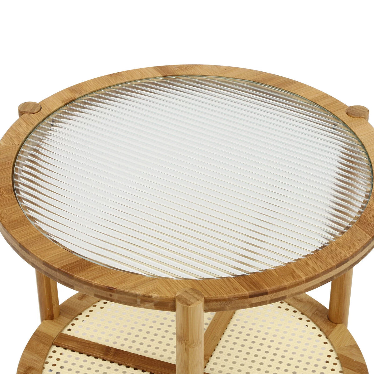 Round 2-Tier Sofa Side End Table D312