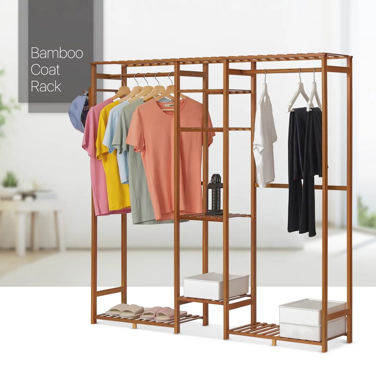 Bamboo 6 Tiers Coat Pants Rack E8998