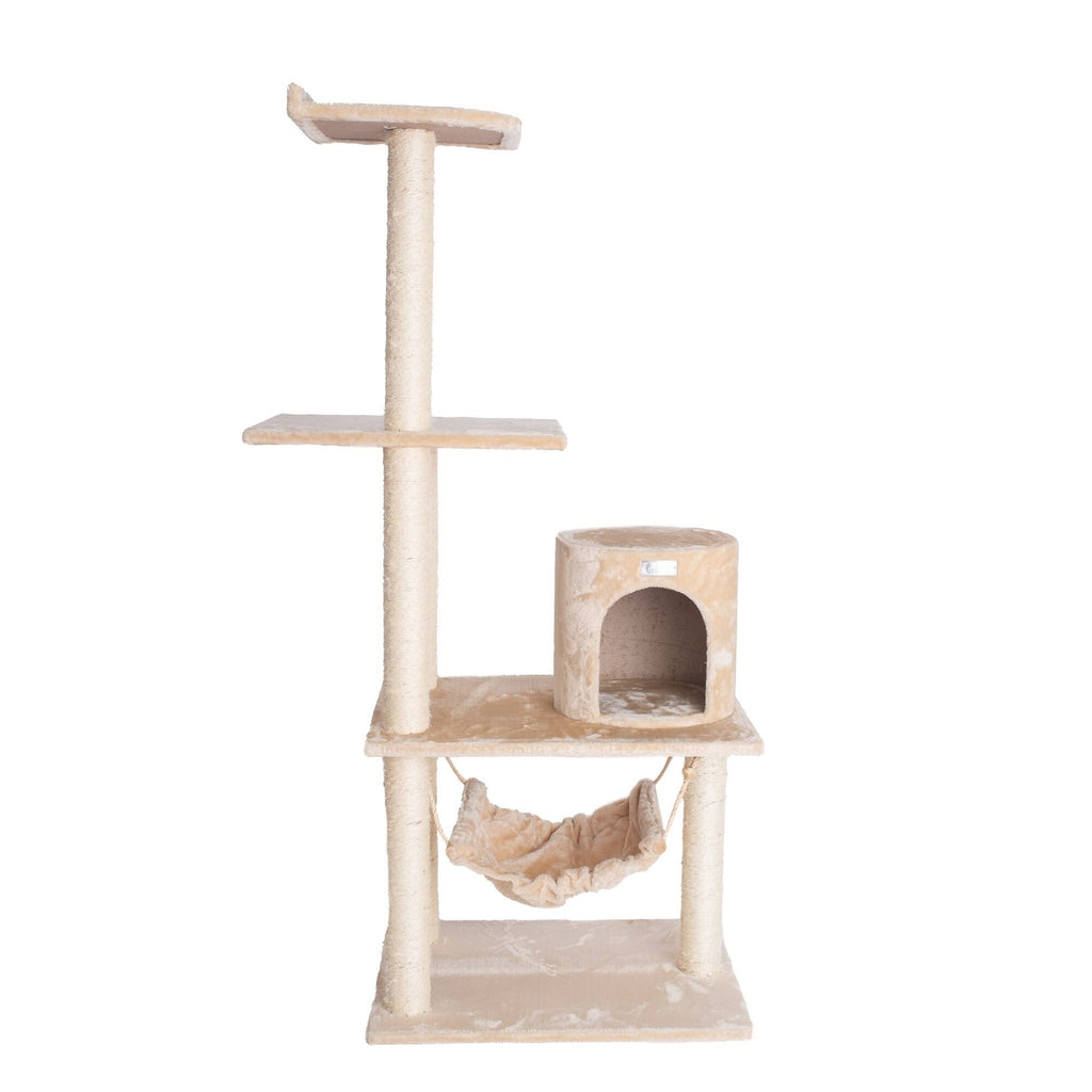 Cat Tree with Hammock 59-Inch Silver Gray M91671