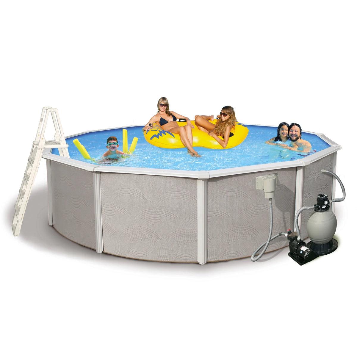 24-ft Round 52-in Deep Metal Wall Swimming Pool X102