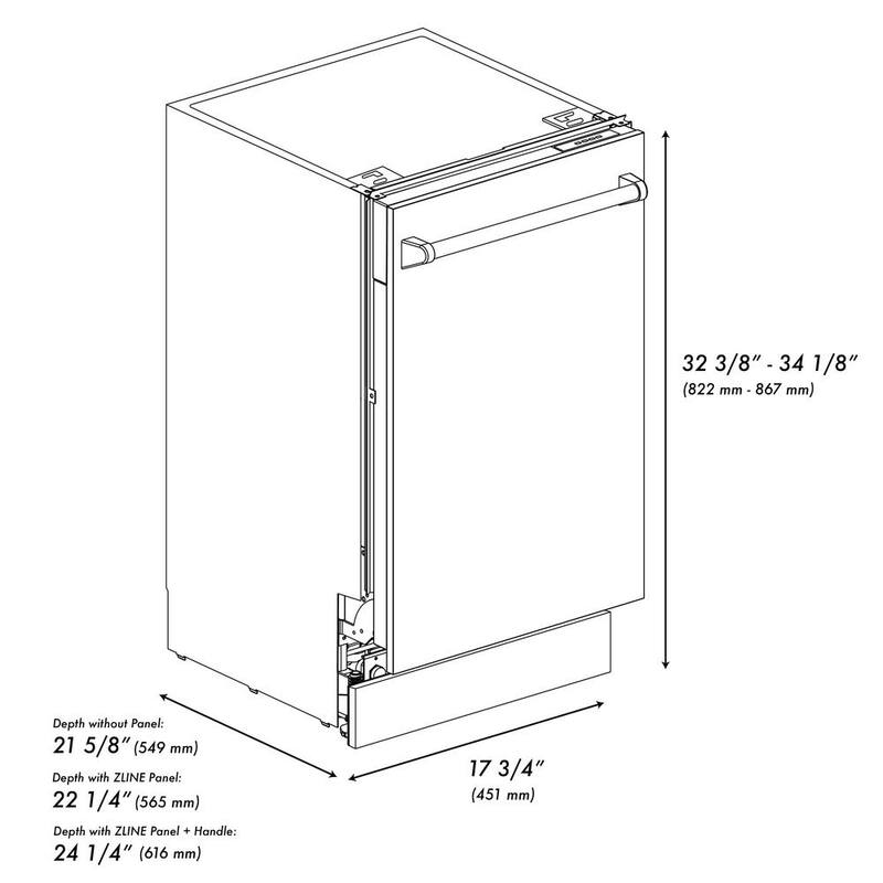 18 in. Top Control Tall Tub Dishwasher with 3rd Rack H63018