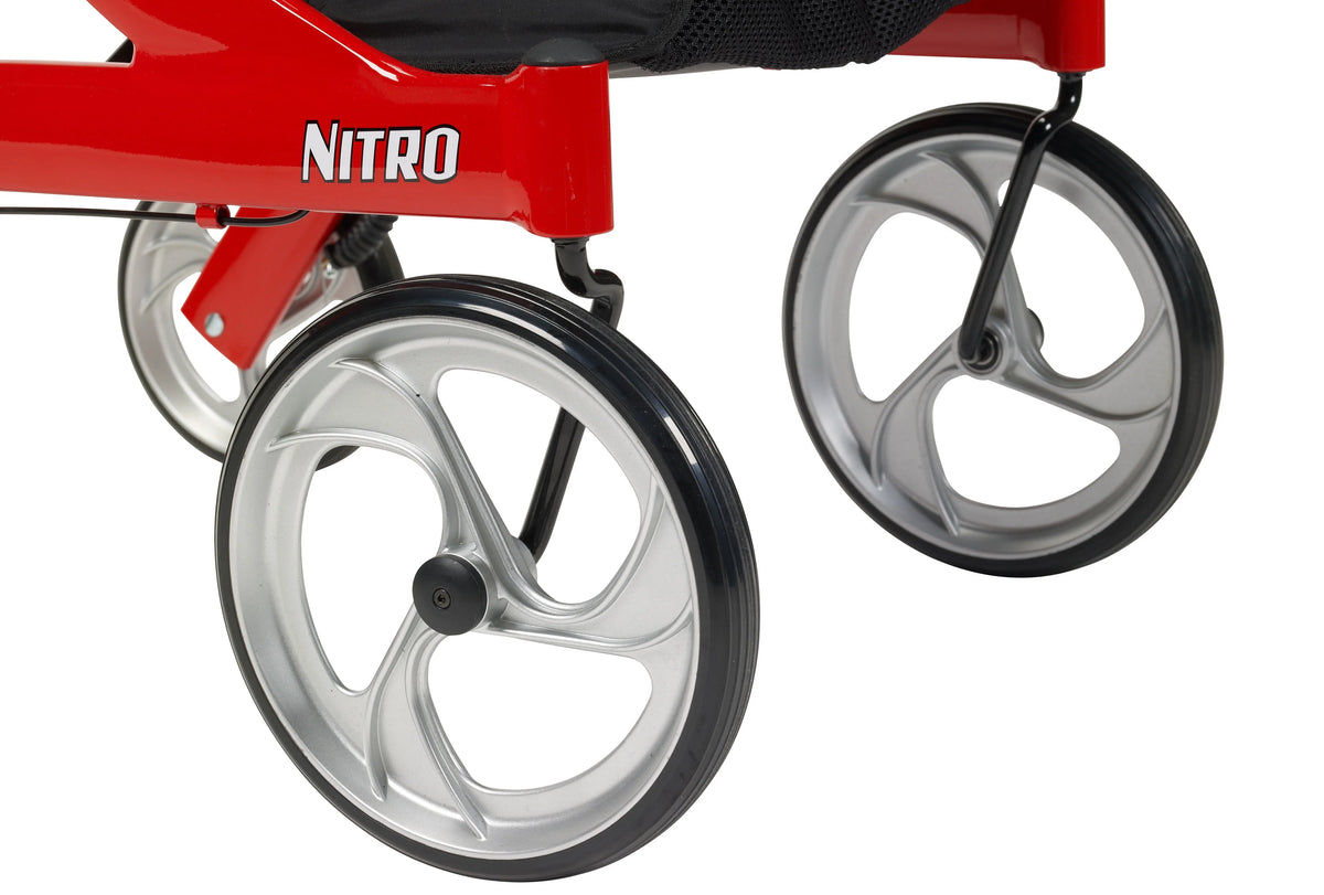 Red Rollator Rolling Walker C284