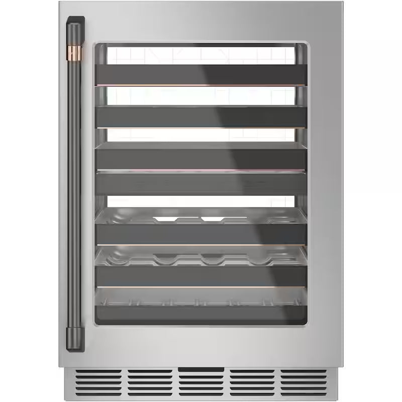 24 in. 46-Bottle Wine Beverage Cooler in Stainless Steel O3396