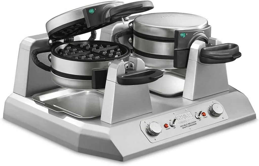 Double Side Belgian Waffle Maker, Non Stick Plates, 75 Waffles Per Hour S91120