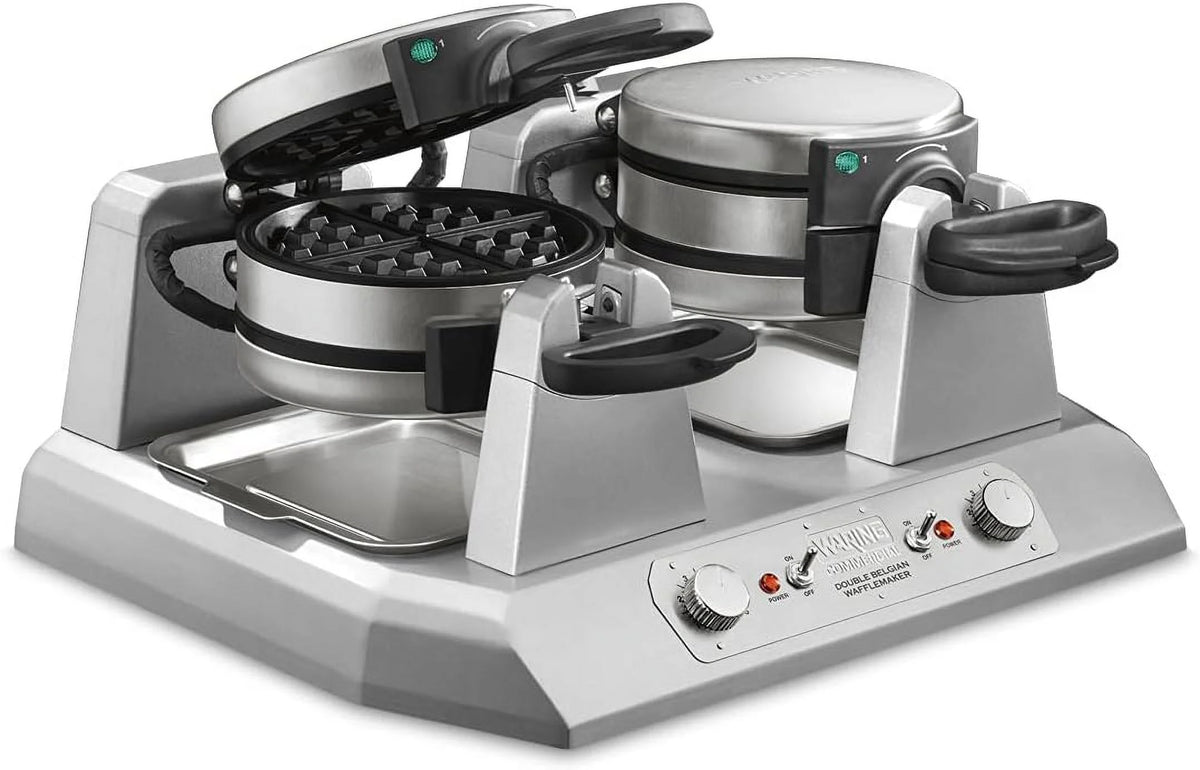 Double Side Belgian Waffle Maker, Non Stick Plates, 75 Waffles Per Hour S91120