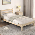 Queen Wooden Platform Bed Frame with Paneled Headboard P44923