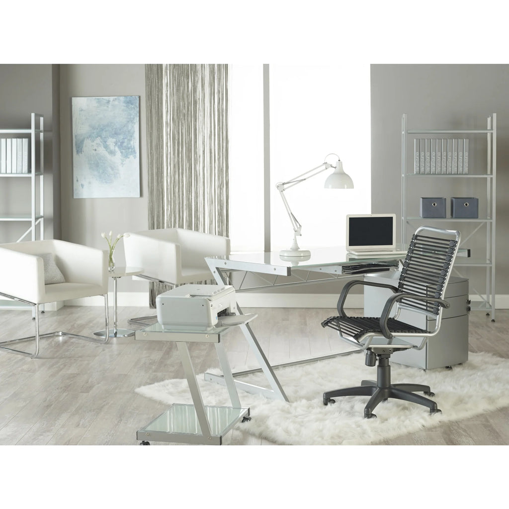 High Back Office Chair with Fixed Arm A51563