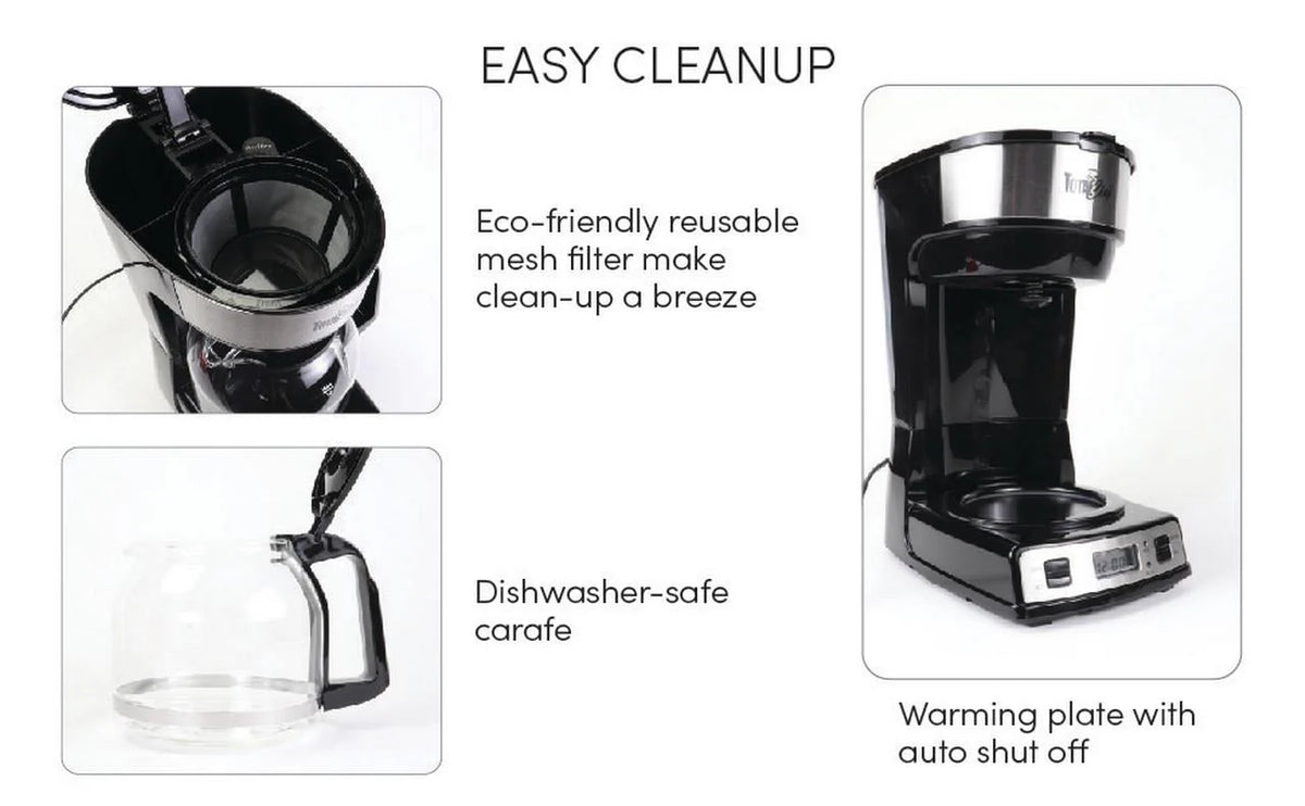 12 Cup Programmable Coffee Maker with Reusable Filter J361