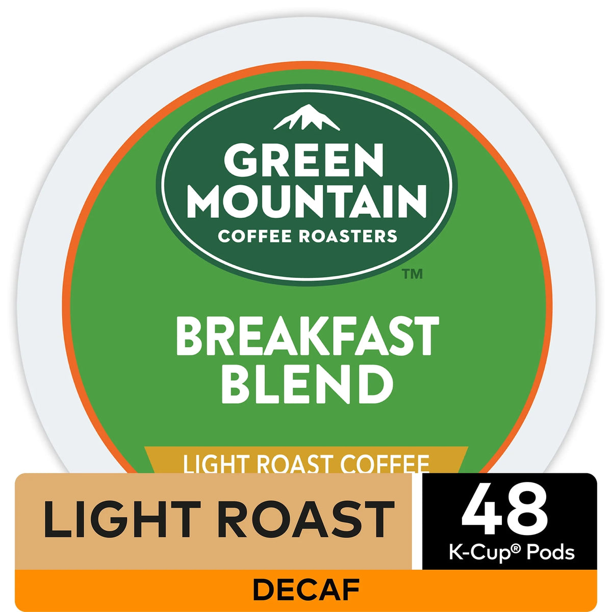 Light Roast Decaf Coffee K-Cup Pods 48 Count O8403