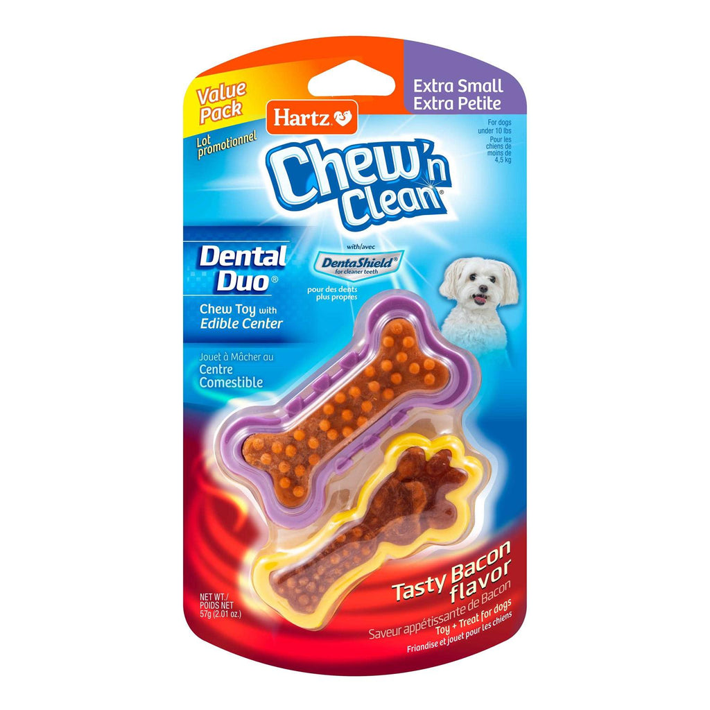 Chew 'n Clean Dental Duo Dog Chew Toy Treat O502