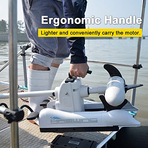White 12V 55LBS 48inch Electric Bow Mount Trolling Motor with Remote Control Q840