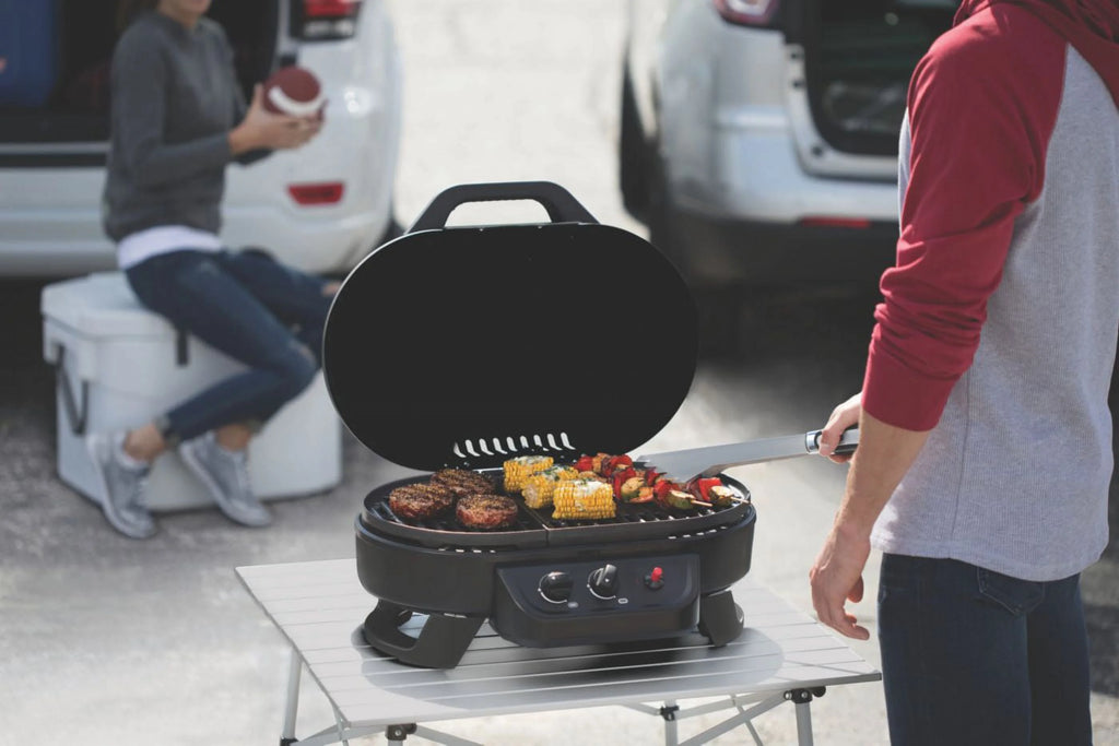 Black Tabletop 2 Burner Propane Gas Grill Y26483