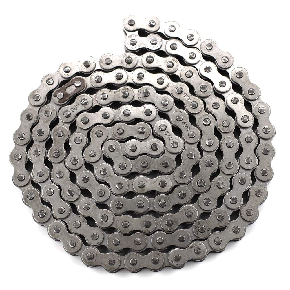 420 Roller Chain 132 Link with Chain Breaker, Pack of 2 H693