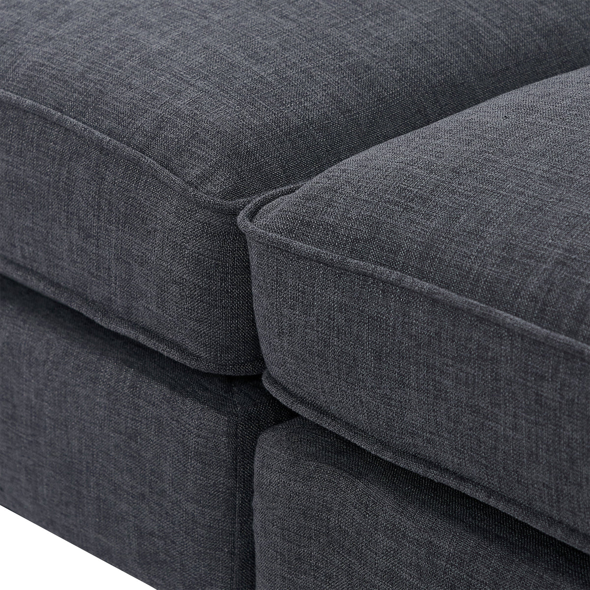 Grey Upholstered Loveseat Sofa with 2 Pillows M390834