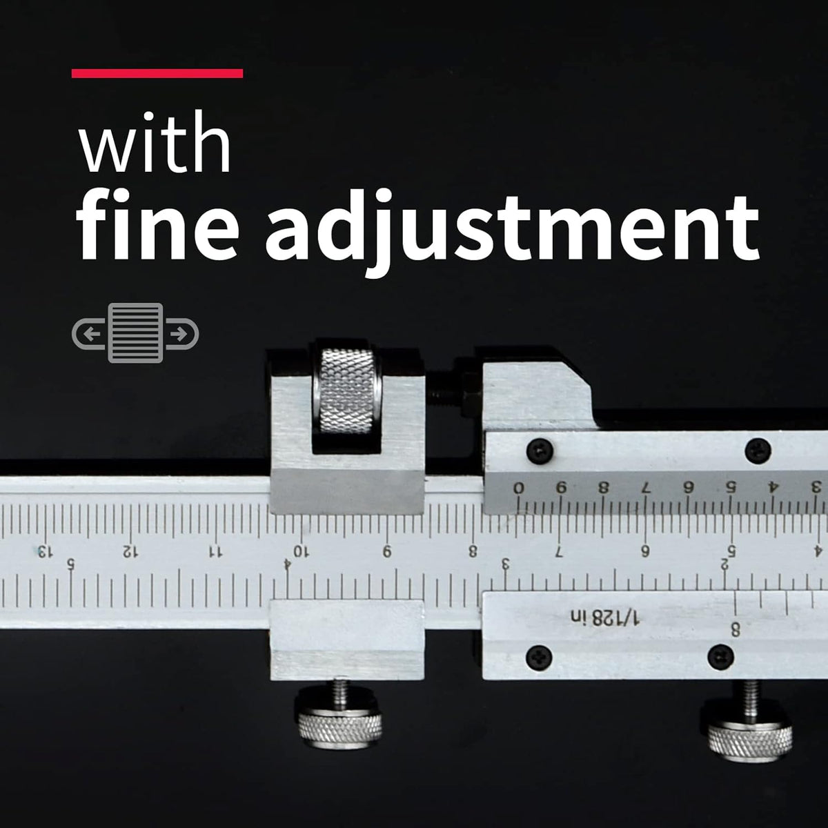 High-Precision All-Metal Vernier Caliper, Inch/Metric, 0-12"/0-300mm, Pack of 2 I6683
