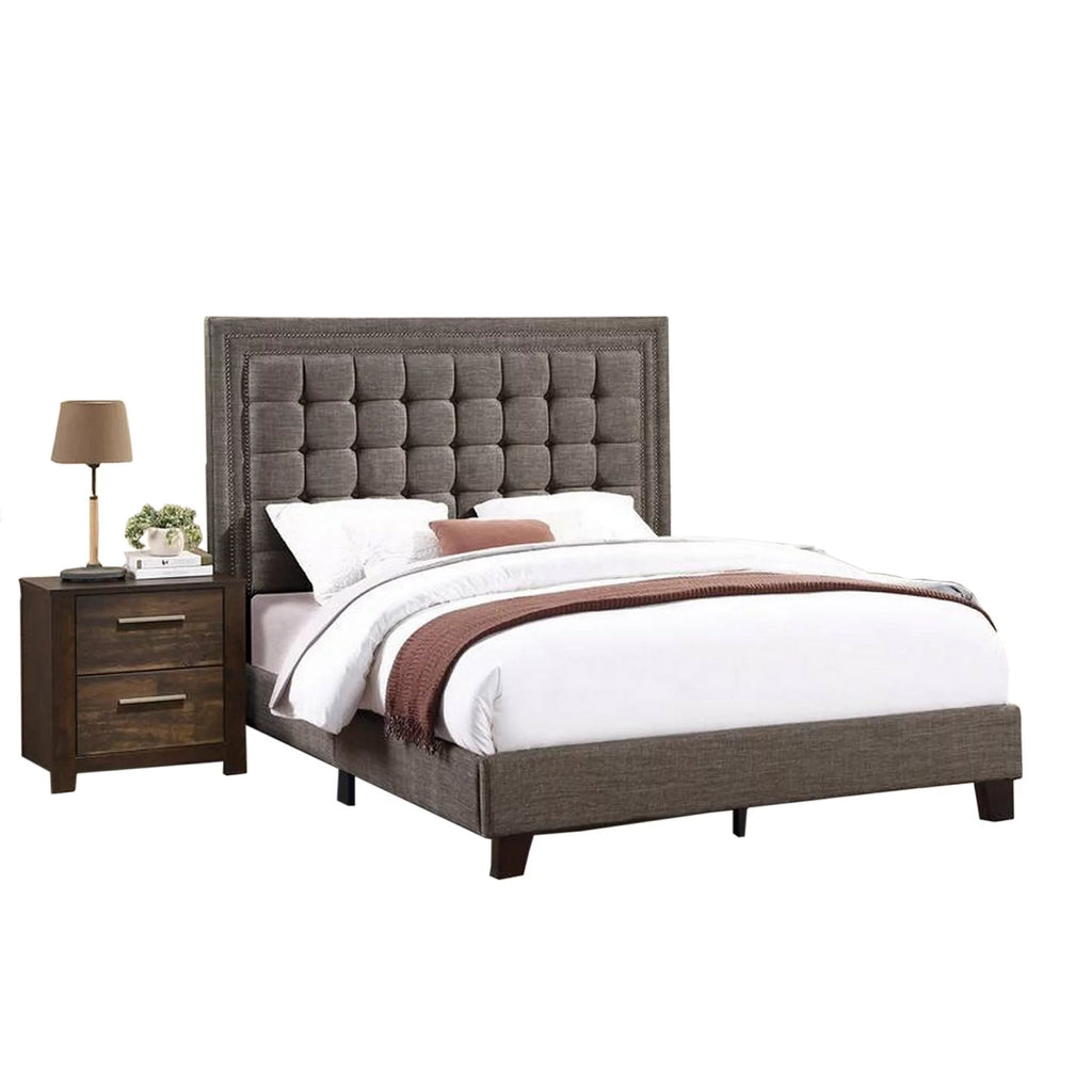King Size Tufted Upholstery Bed E700971